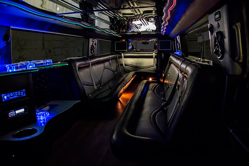 Mirror ceilings and leather interiors limos